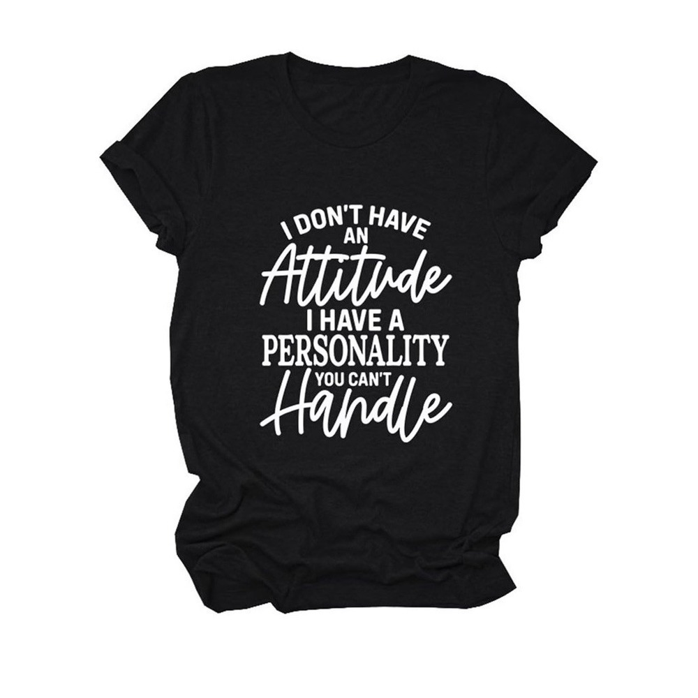 Gildan Heavy Cotton T-Shirt Women's Fun Letter Printing Tee Cool Girl Top Size L - Picture 2 of 10